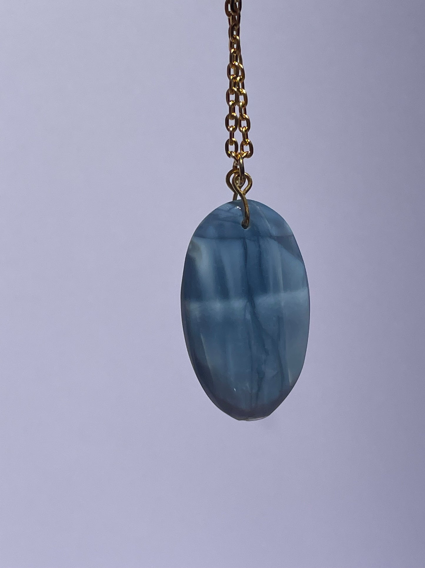 Blue Opal Oval - Gold