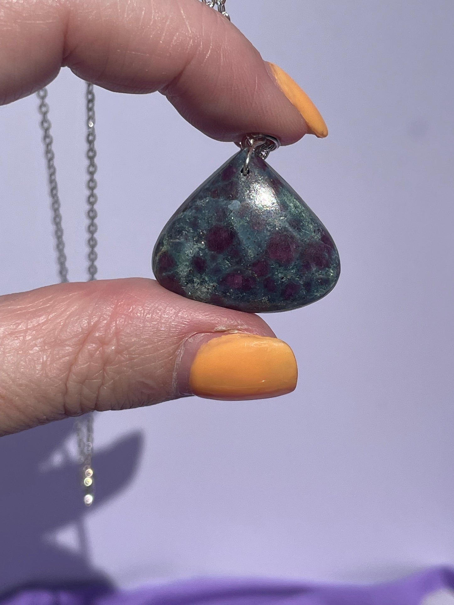 Ruby Kyanite Teardrop -Silver