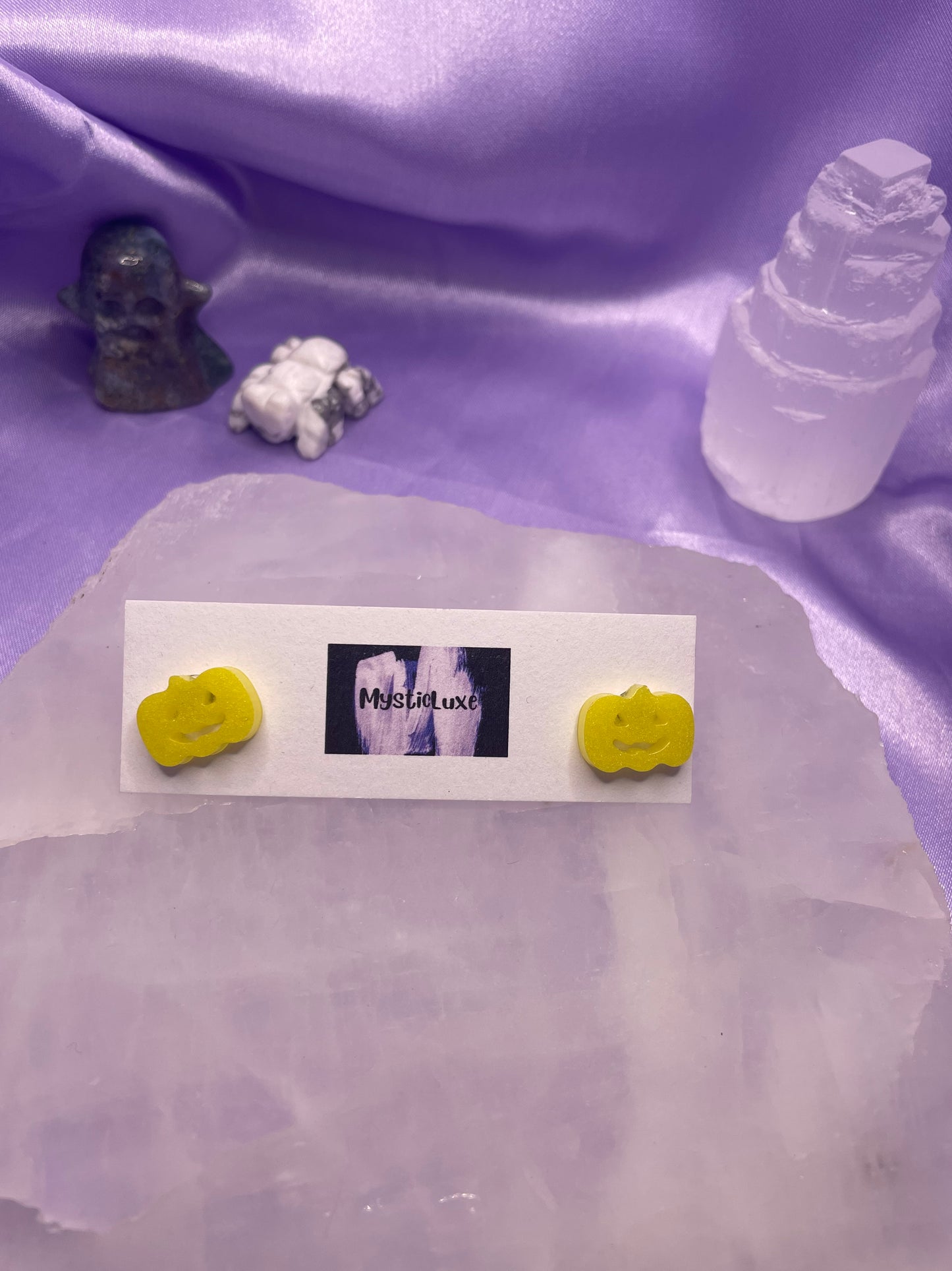 Yellow Pumpkin Studs