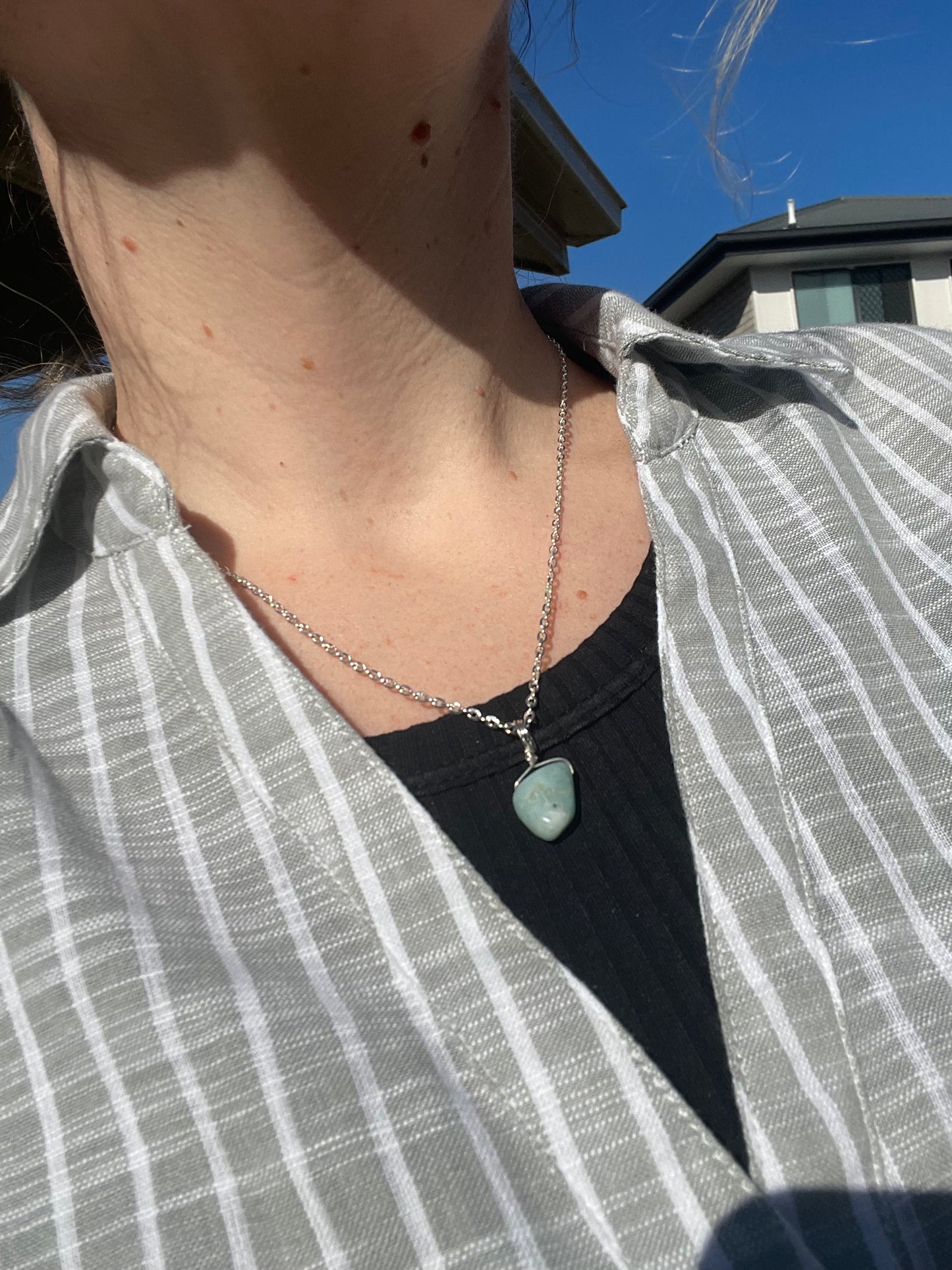 Amazonite Crystal Necklace - Nugget
