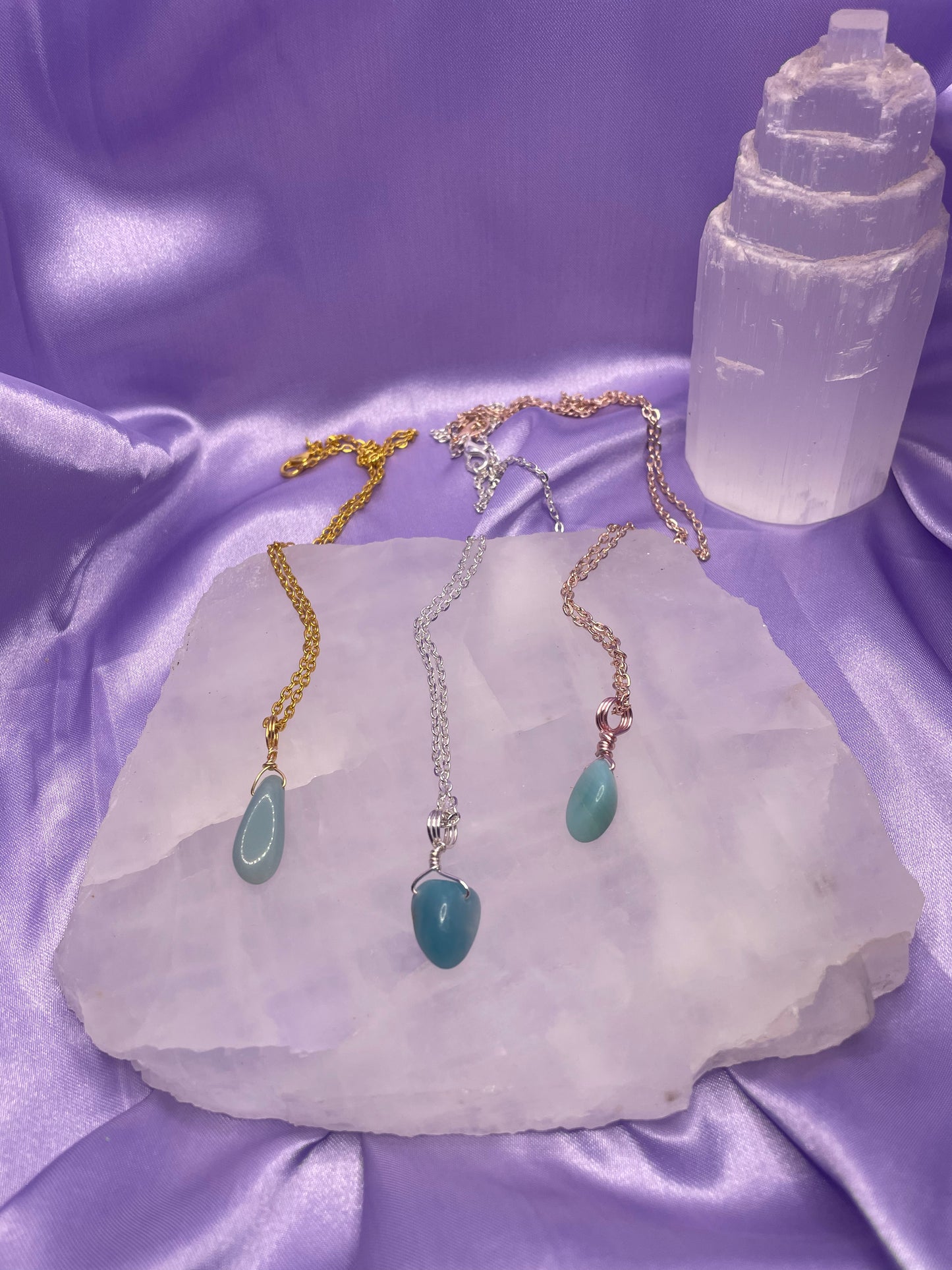 Amazonite Crystal Necklace - Nugget