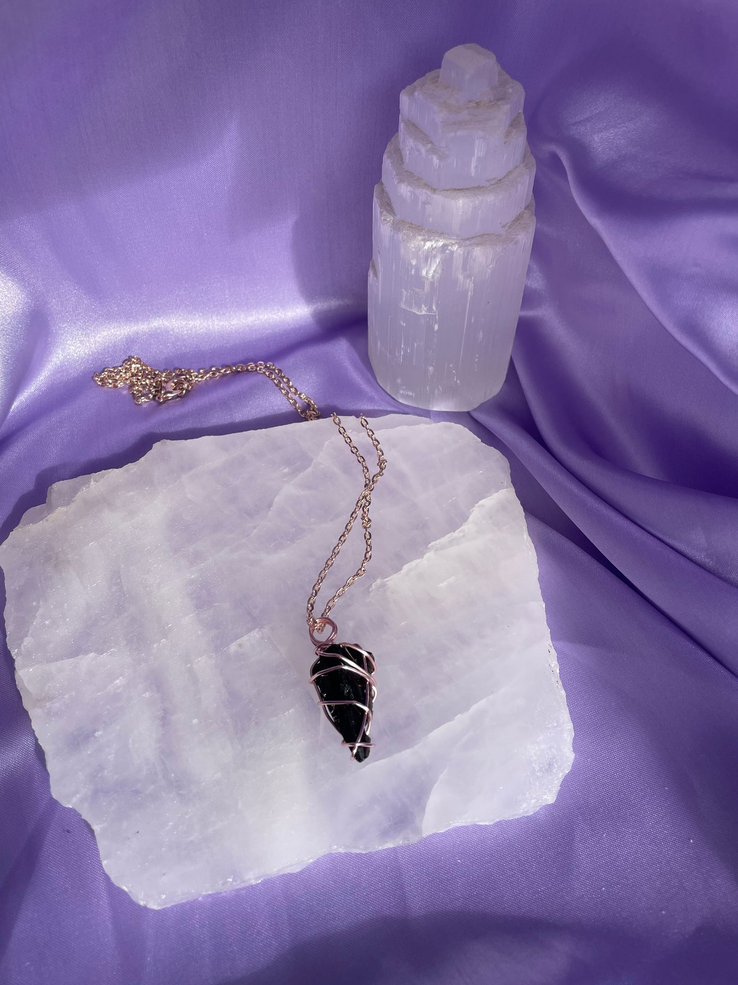 Black Obsidian - Rose Gold 20”