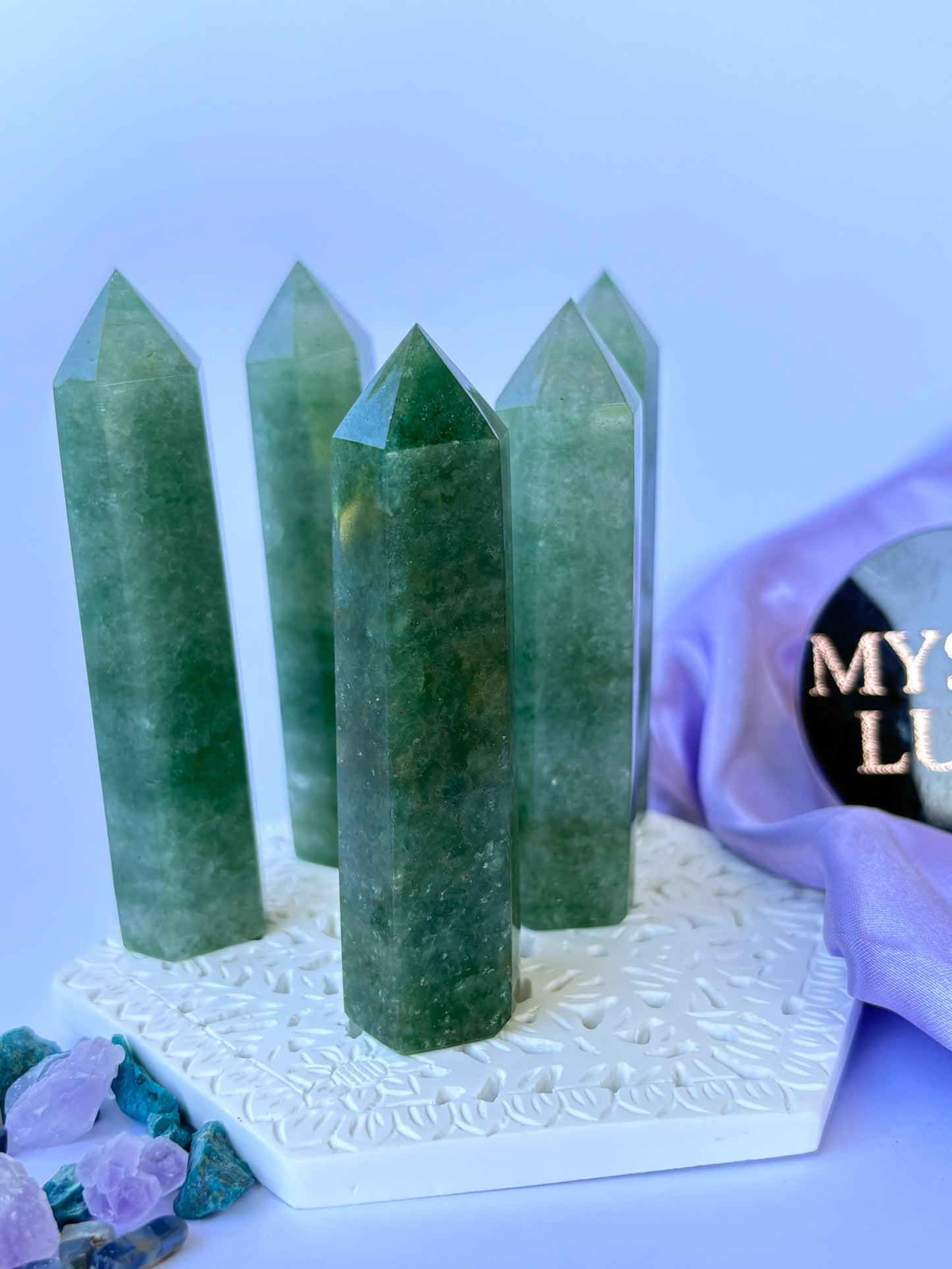 Green Strawberry Quartz Towers