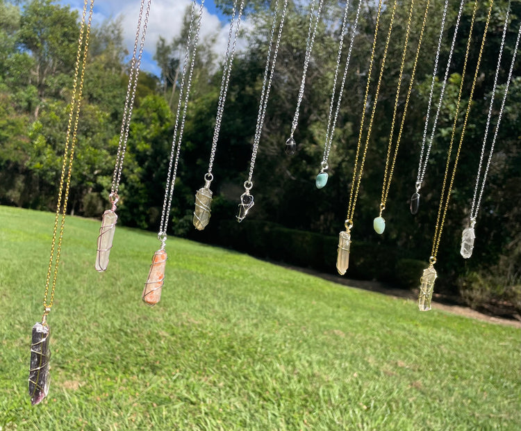 Crystal Wrapped Necklaces