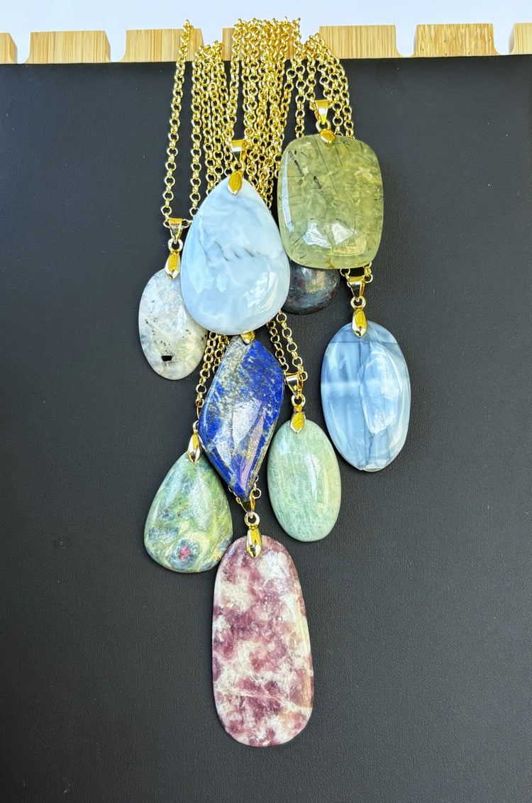Crystal Cabochons & Freeform Necklaces