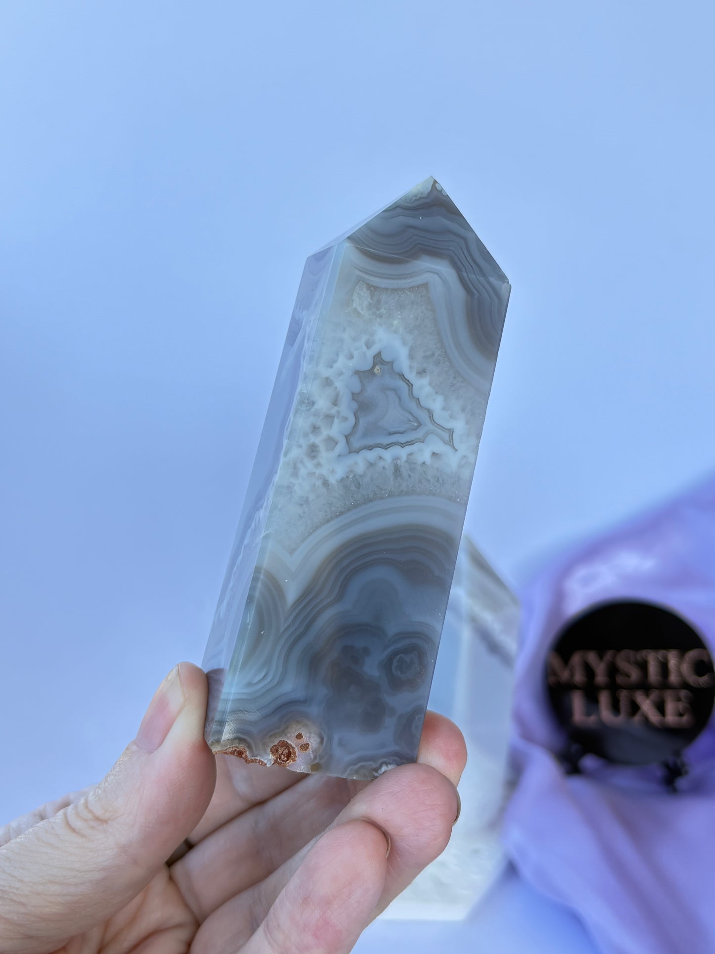Druzy Agate Towers - Blue