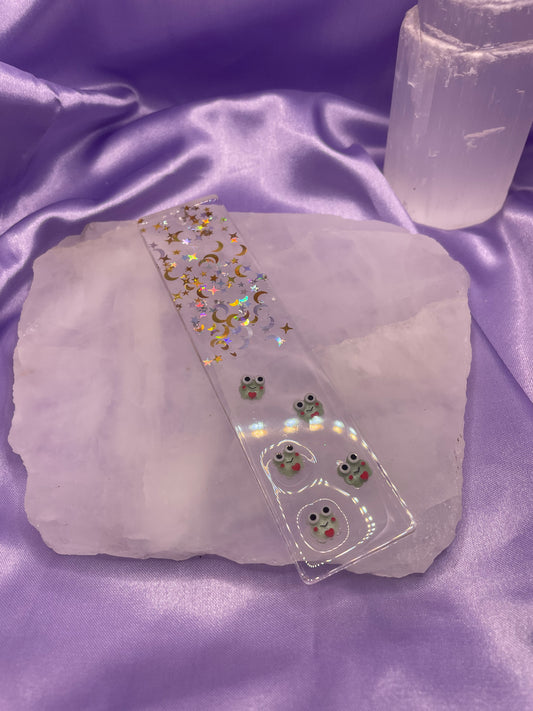 Frogs with Stars & Moons bookmark