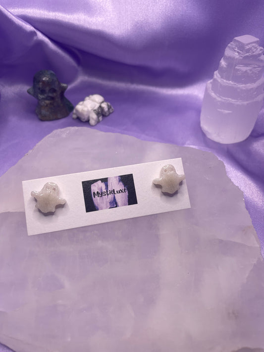 White Ghost Studs