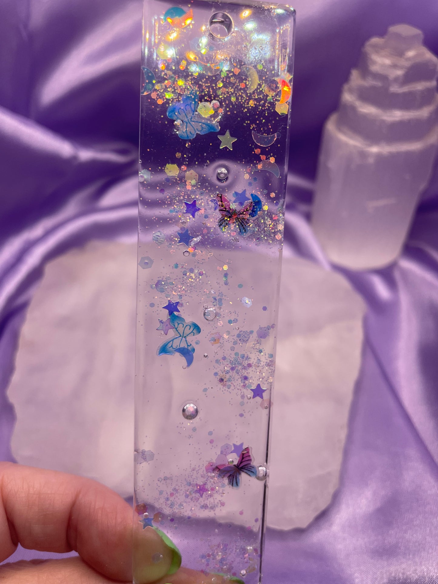 Butterfly’s & glitter bookmark
