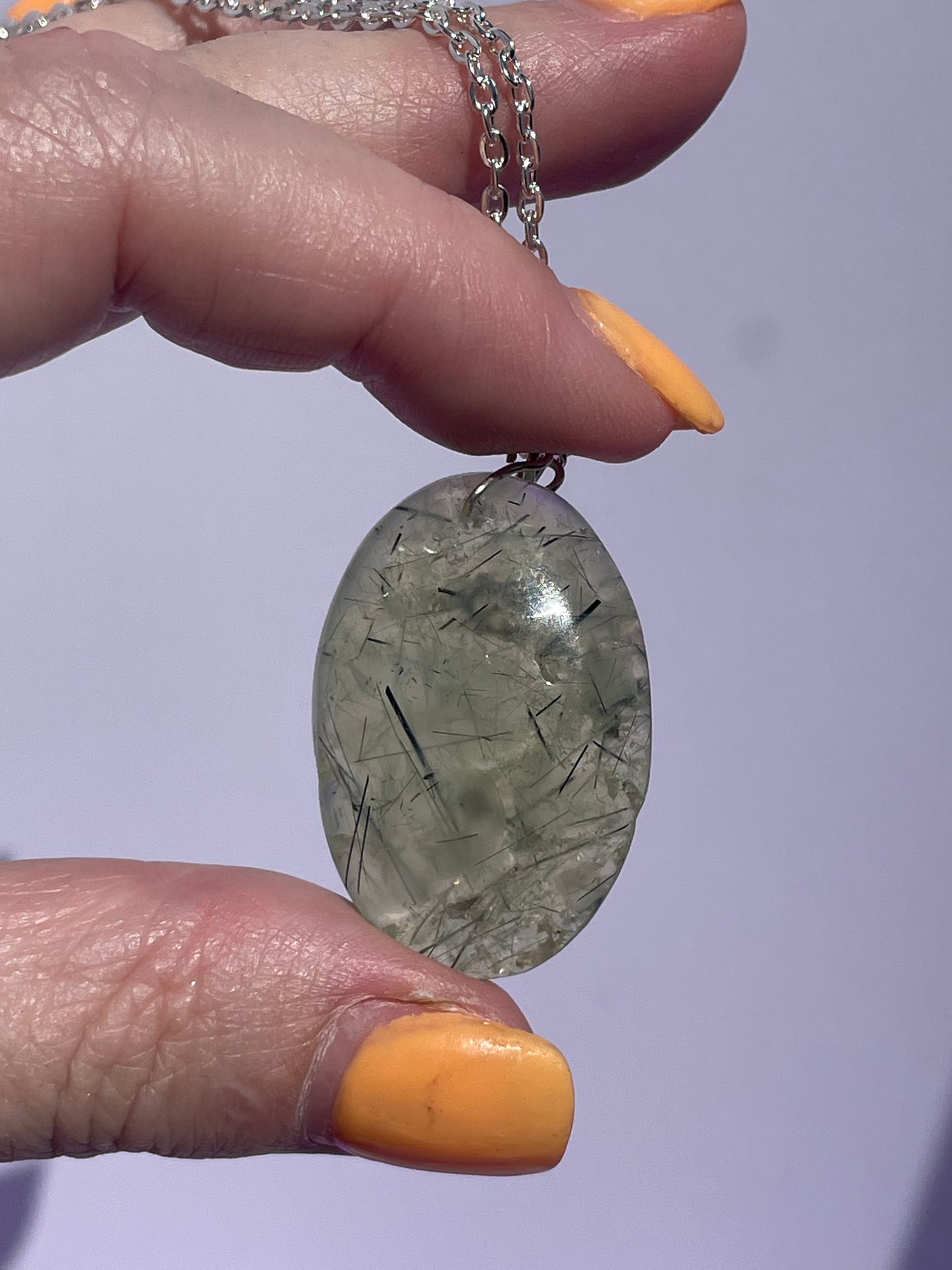 Prehnite Oval - Silver