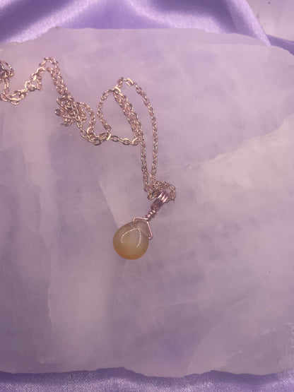 Carnelian Teardrop - Rose Gold