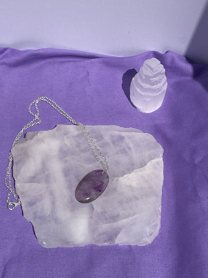 Amethyst oval - Silver