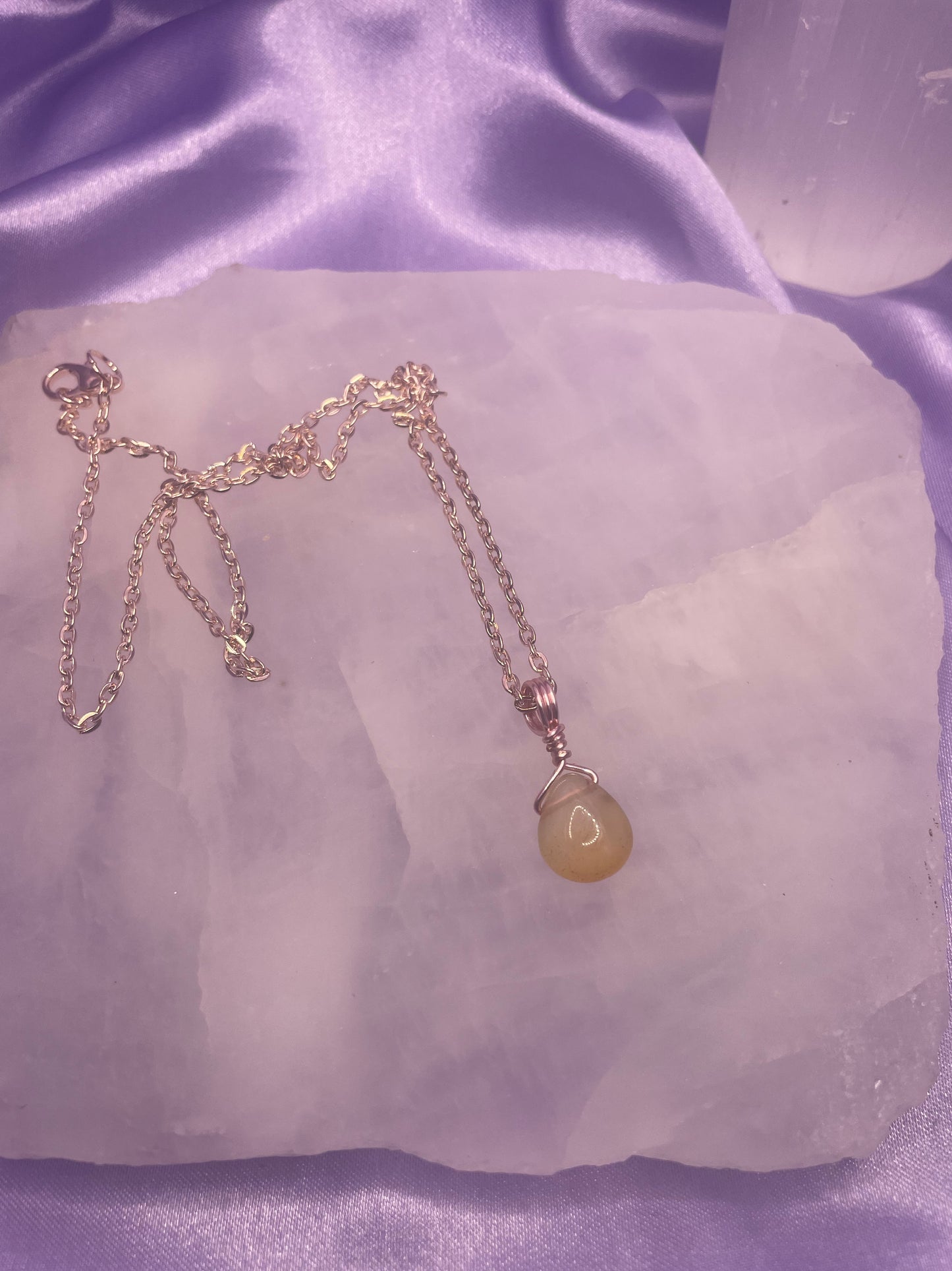 Carnelian Teardrop - Rose Gold