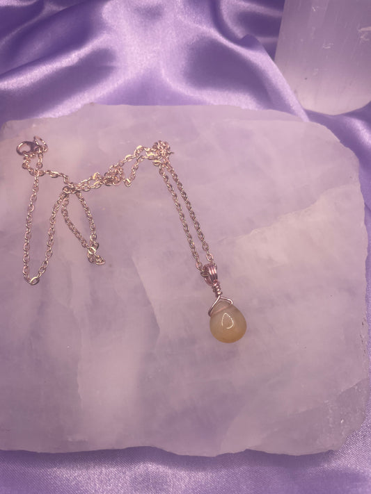 Carnelian Teardrop - Rose Gold