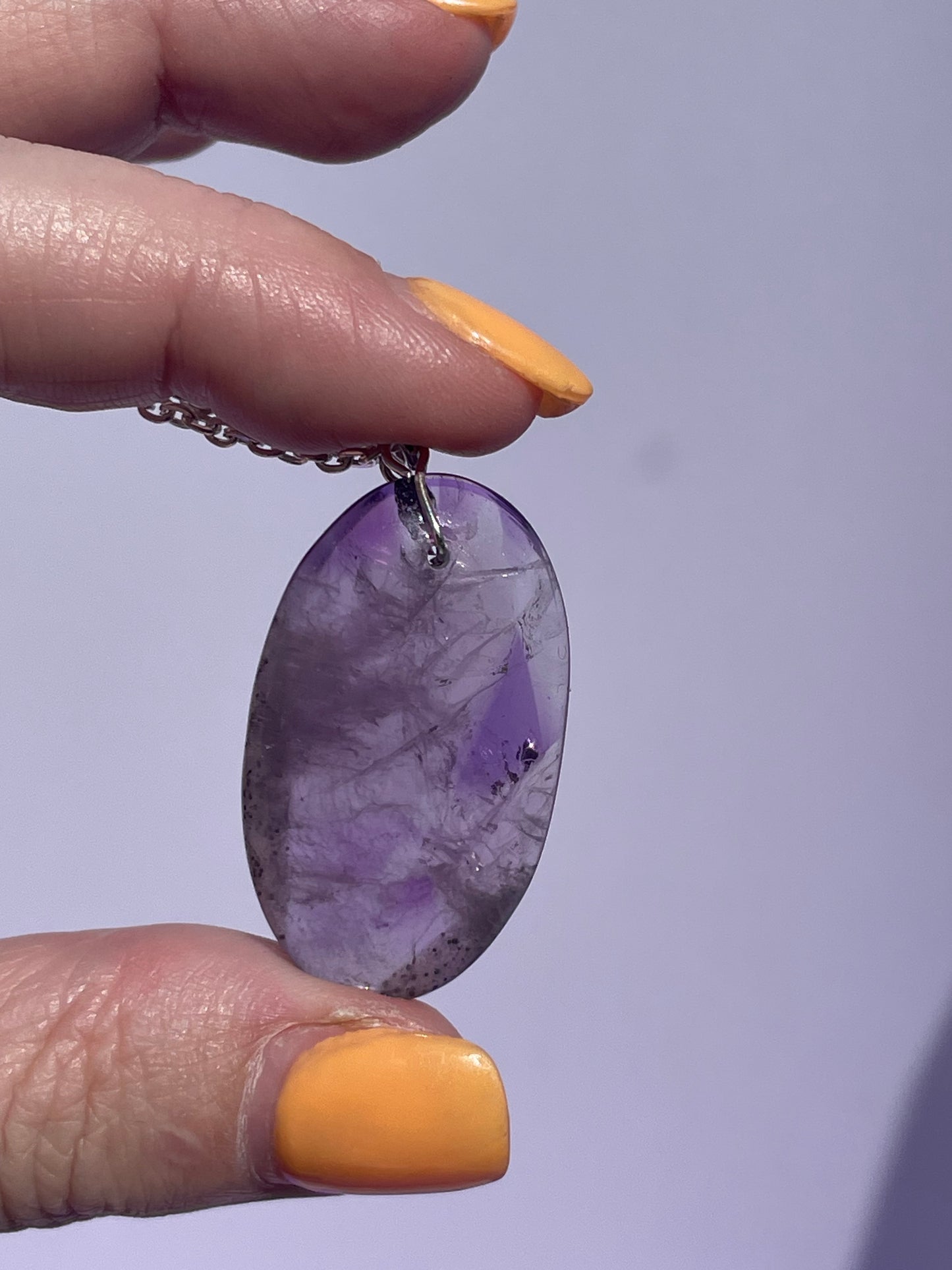 Amethyst oval - Silver