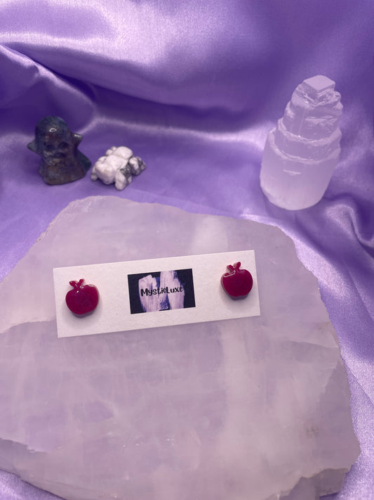 Red poison Apple Studs