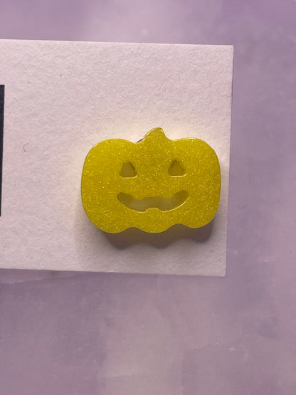 Yellow Pumpkin Studs