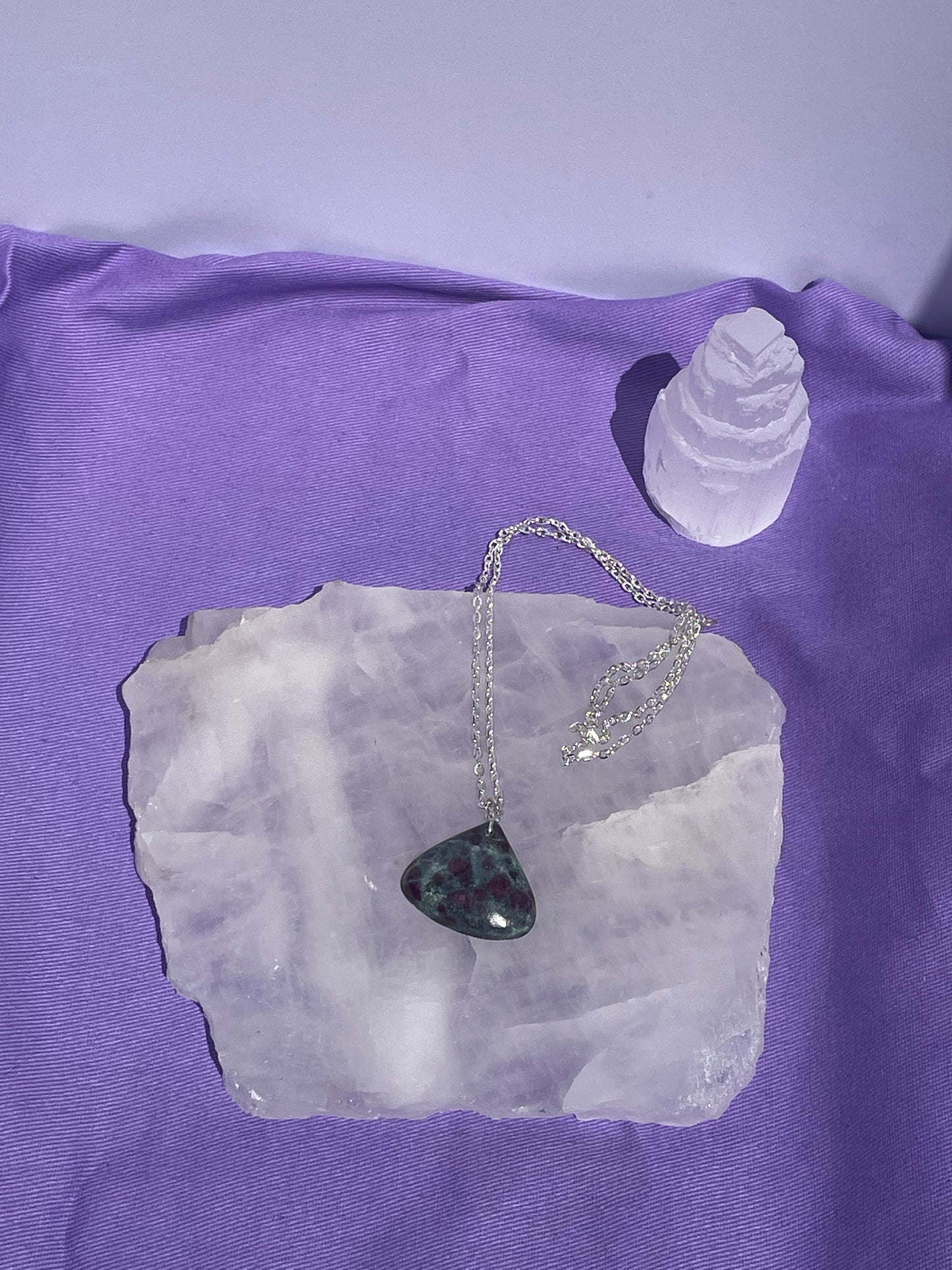 Ruby Kyanite Teardrop -Silver
