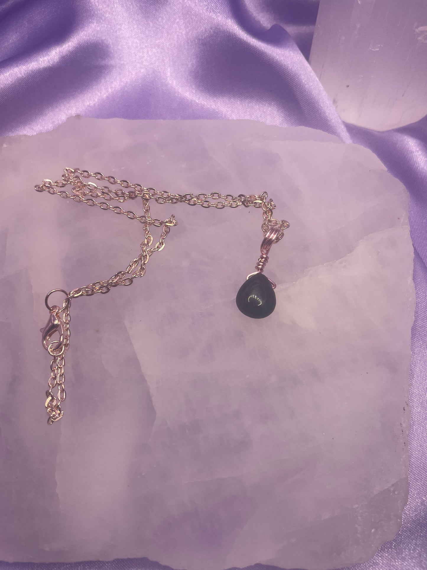 Fancy Jasper Teardrop - Rose Gold