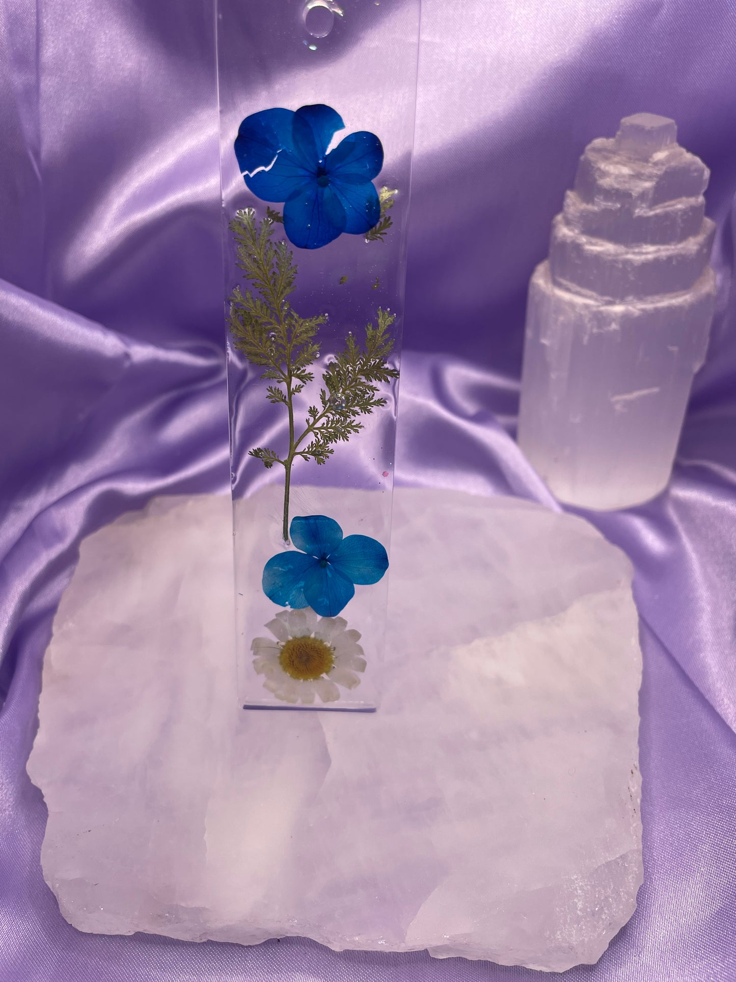 Blue & White Flowers bookmark
