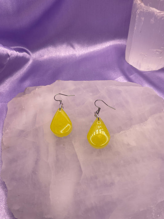 Yellow Teardrop Silver