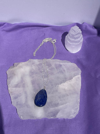 Lapis lazuli oval -Silver