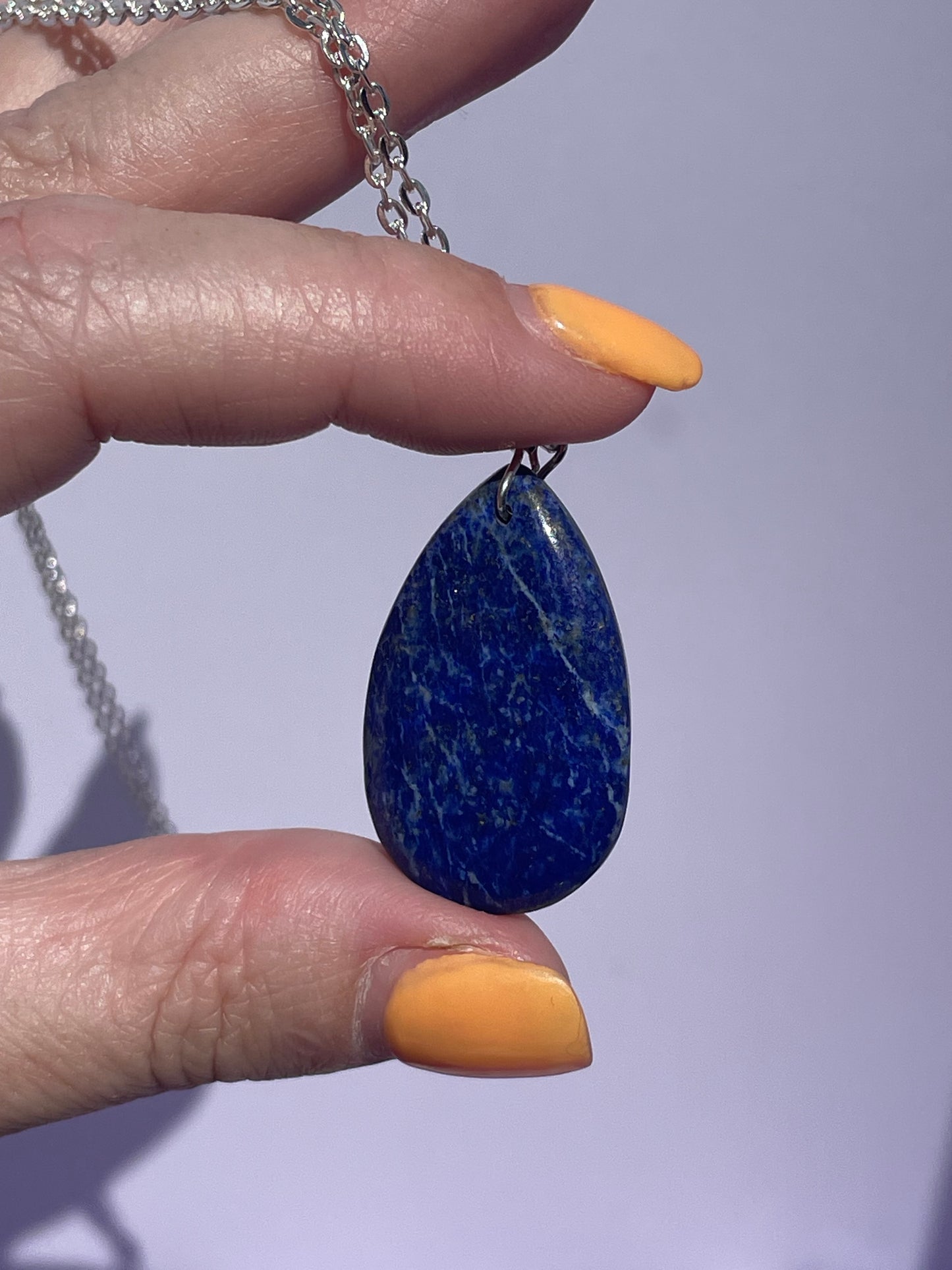 Lapis lazuli oval -Silver