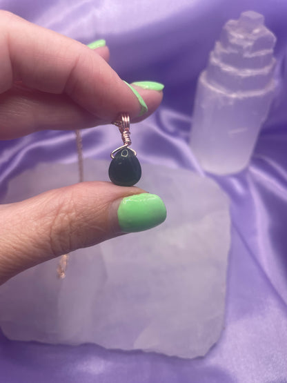 Fancy Jasper Teardrop - Rose Gold