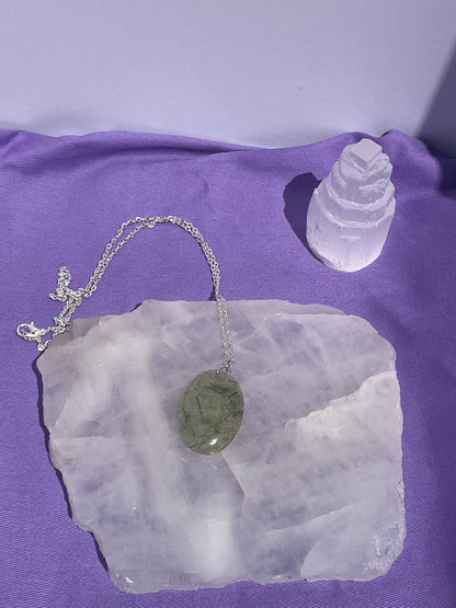 Prehnite Oval - Silver