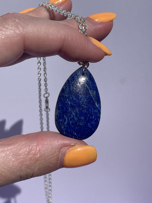Lapis lazuli oval -Silver