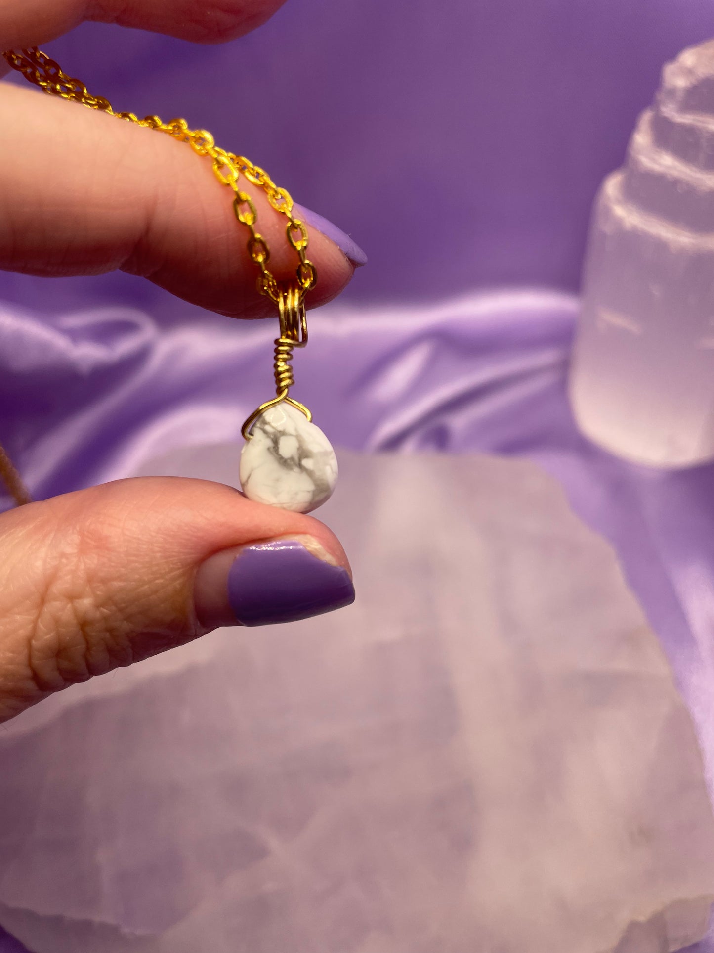 Howlite Teardrop