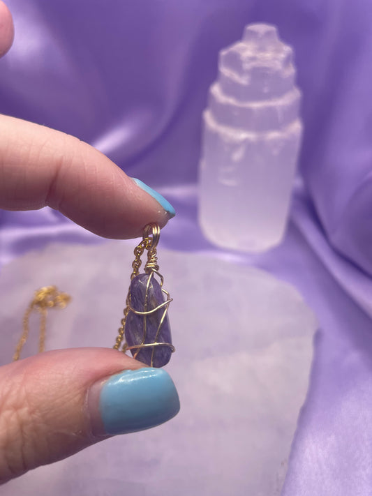 Charoite gold - 18”/46cm