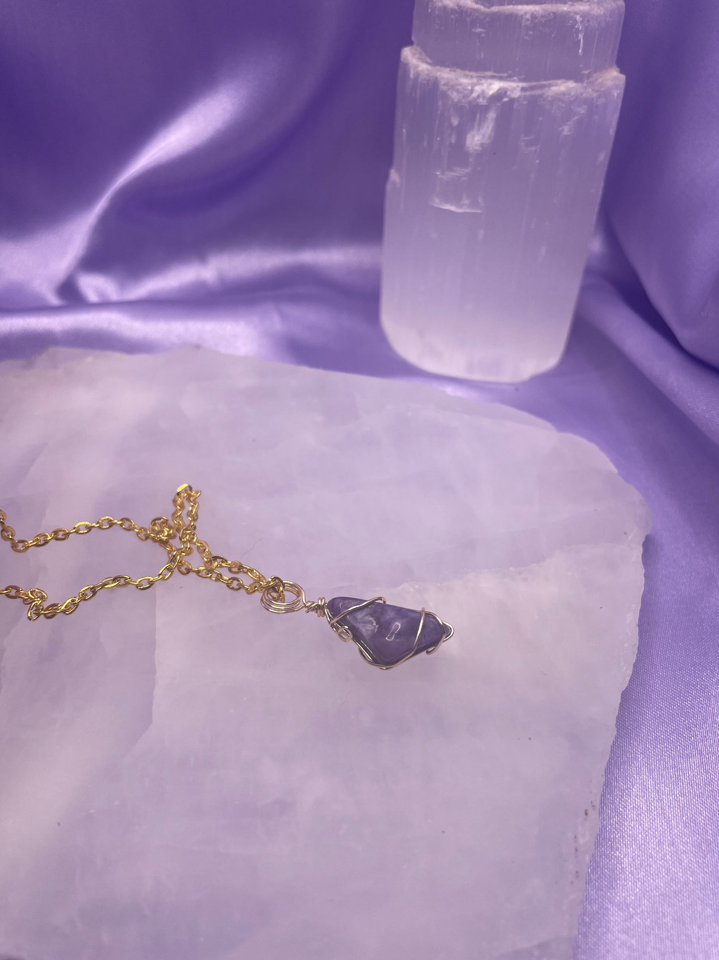 Charoite gold - 18”/46cm