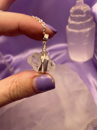 Herkimer Diamond- Silver 18”
