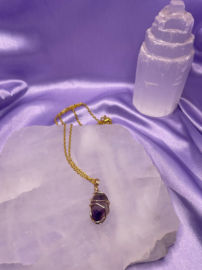 Brandberg Amethyst - Gold 18”
