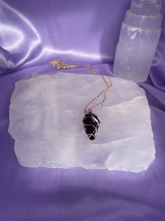 Black Obsidian - Rose Gold 20”