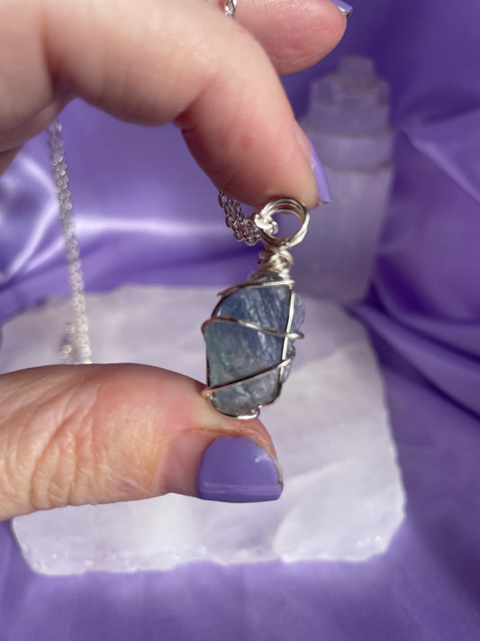 Blue Fluorite - Silver 20”
