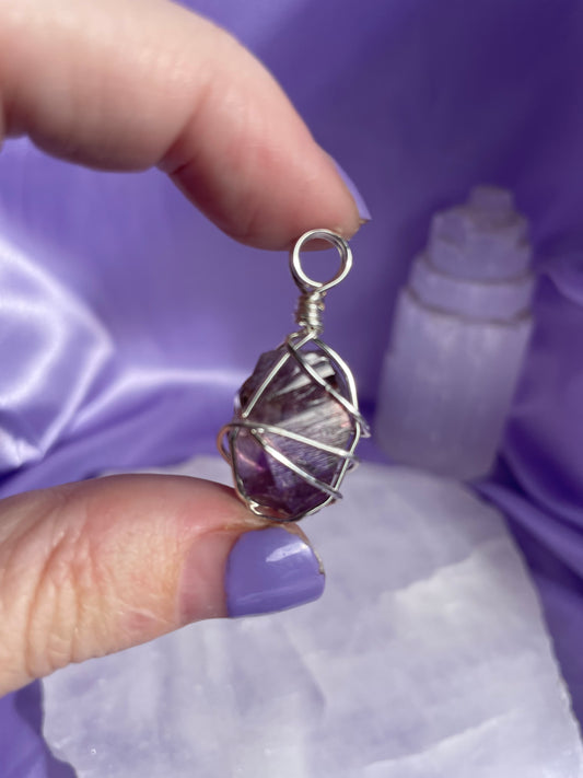 Brandberg Amethyst- Silver 18”