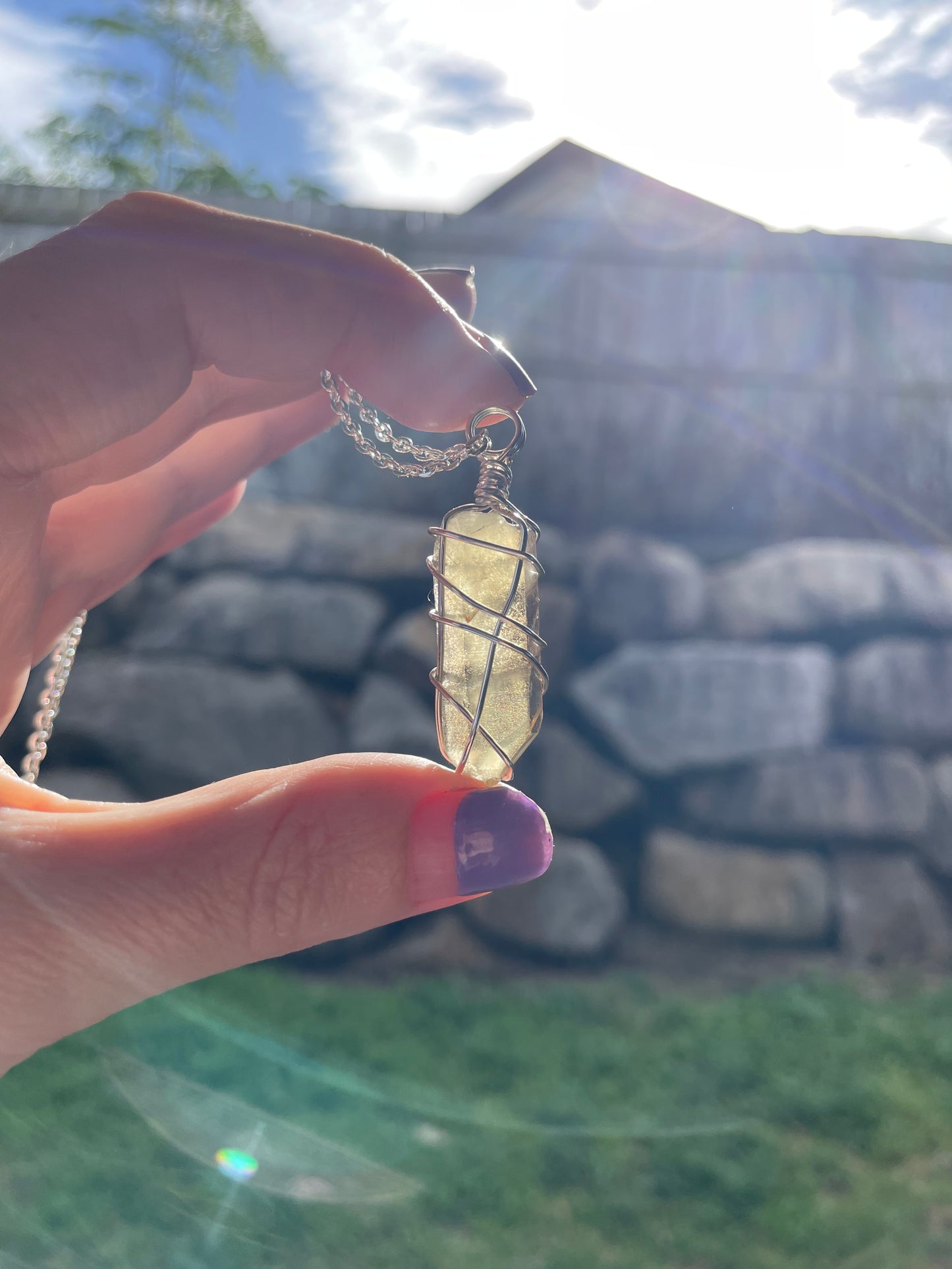 Smokey Citrine - Silver 20”