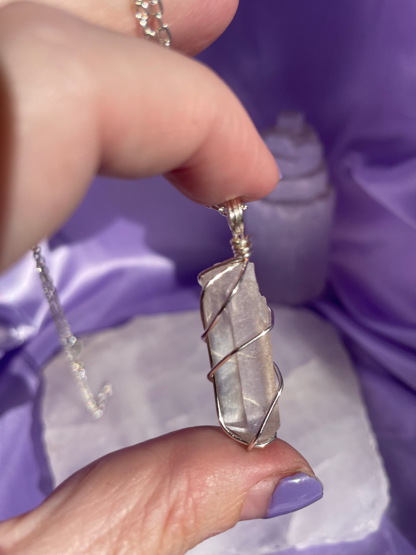 Clear Quartz - Silver 20”