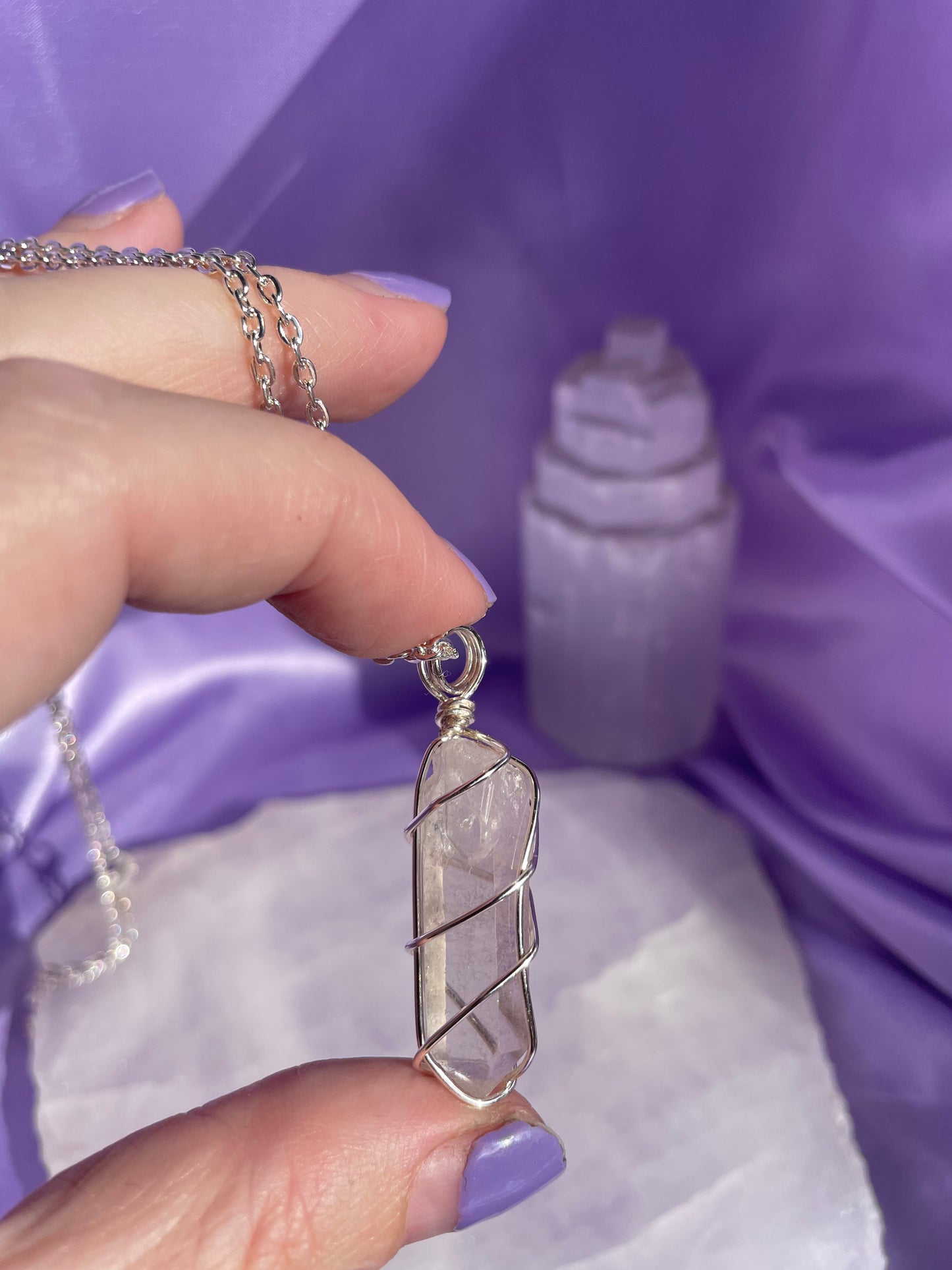 Clear Quartz - Silver 20”