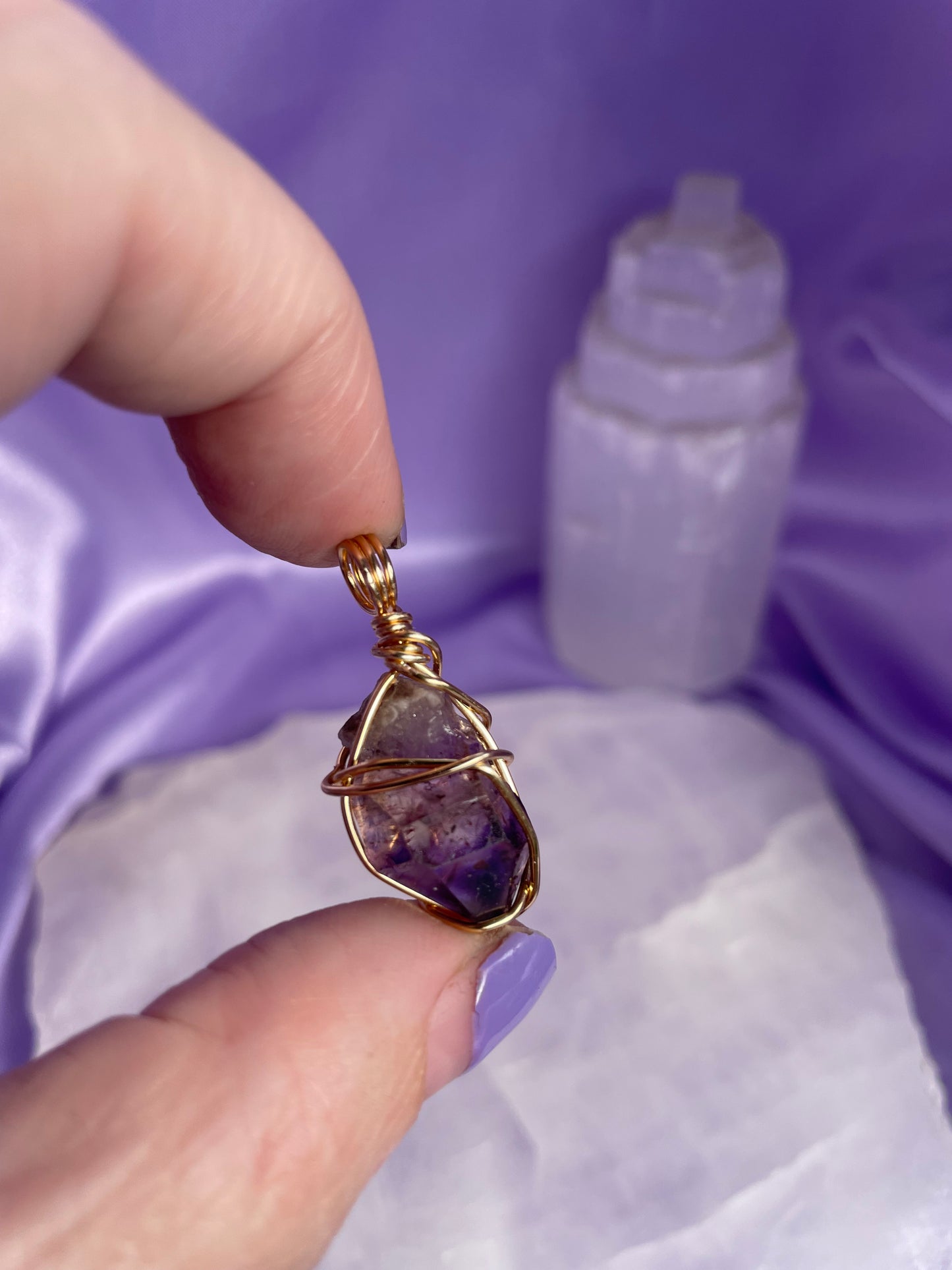 Brandberg Amethyst - Gold 18”