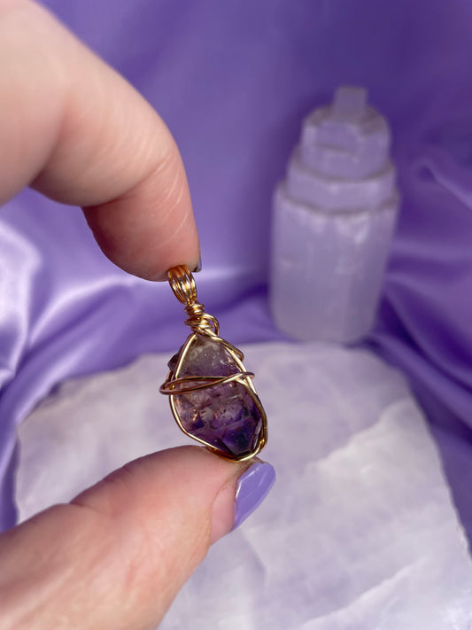 Brandberg Amethyst - Gold 18”
