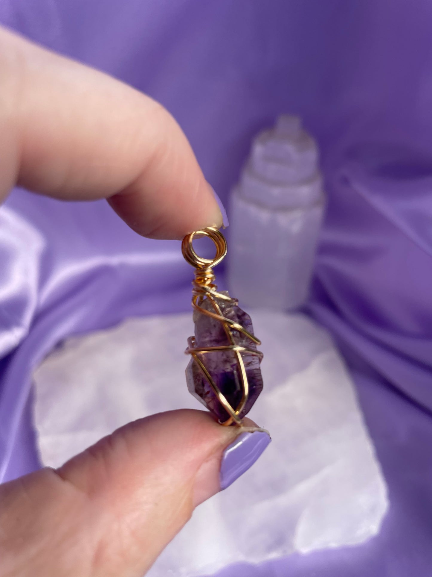 Brandberg Amethyst - Gold 18”