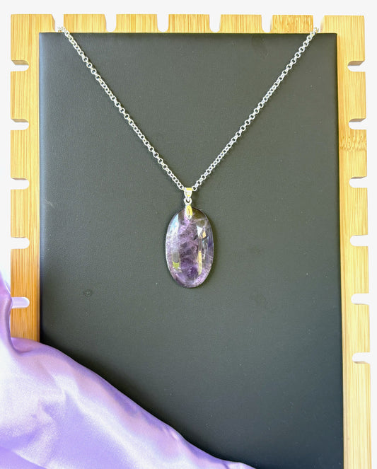 Amethyst oval - Silver