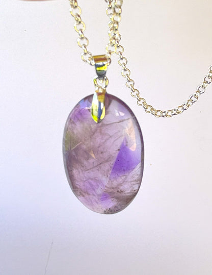 Amethyst oval - Silver
