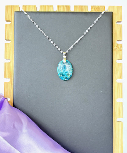 Blue Apatite Oval - Silver