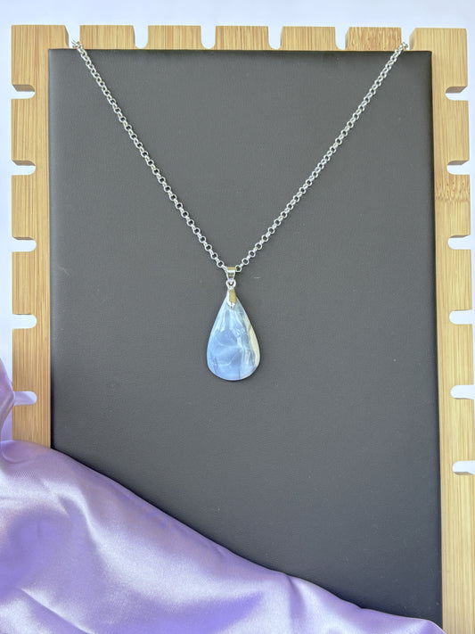 Blue Opal Teardrop -Silver