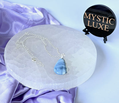 Blue Opal Teardrop -Silver