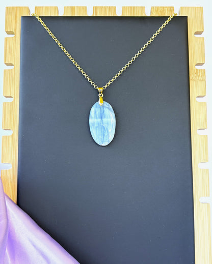 Blue Opal Oval - Gold